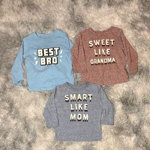 Jumping Beans Long Sleeve Tees - Blue, Brown, Gray